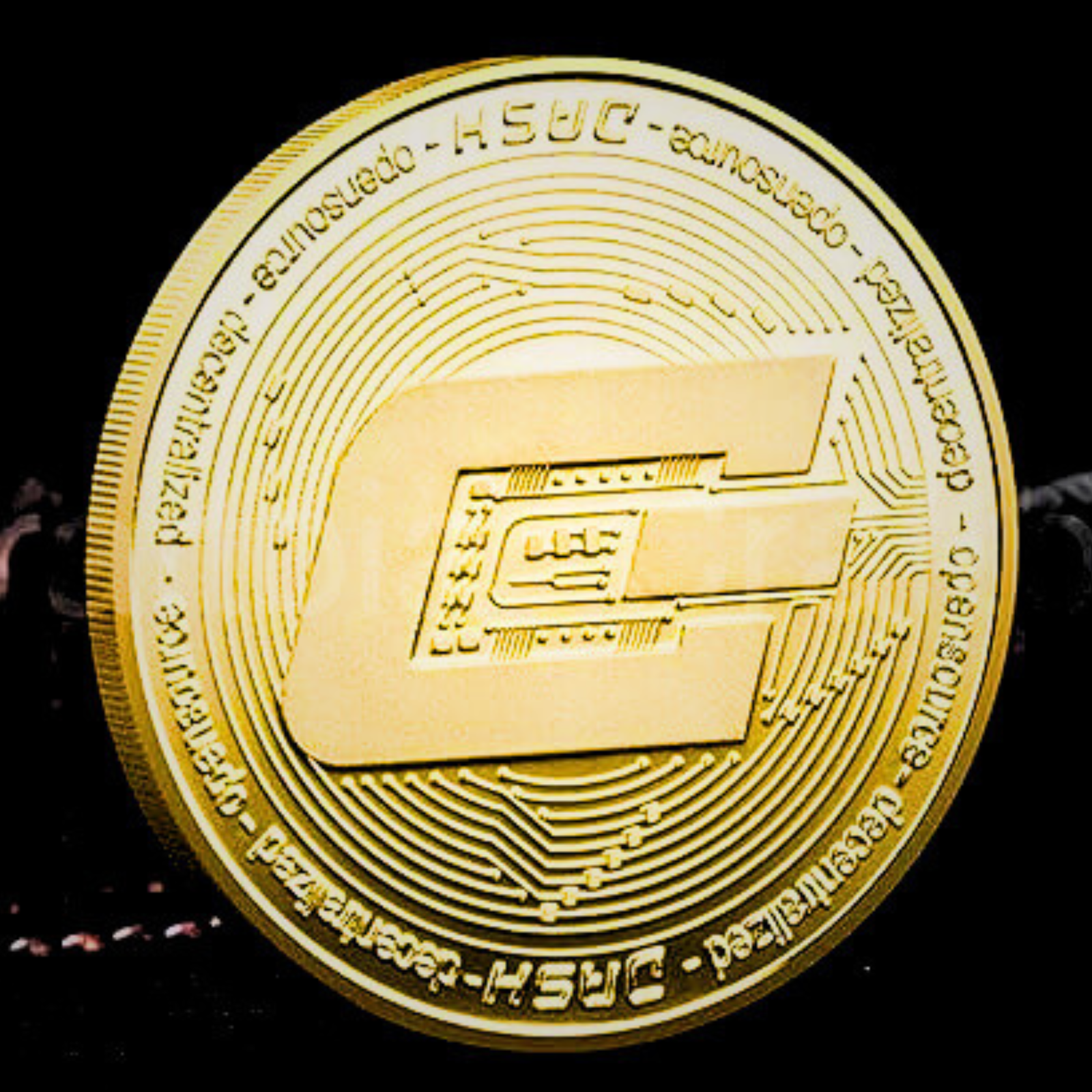 Dash Coin Made of Real Metal Gold Plated Crypto Coin - CRAFTBIA